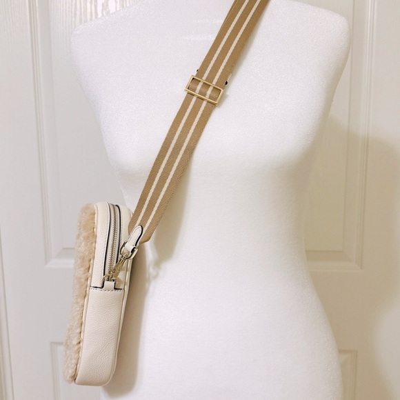 KATE SPADE Rosie Faux Shearling North South Crossbody Handbag NWT - Picture 8 of 16